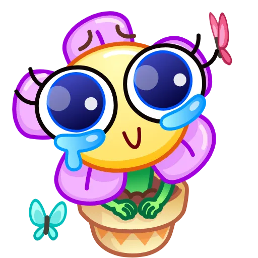 😭 Эмодзи «Crazy Daisy» для Telegram