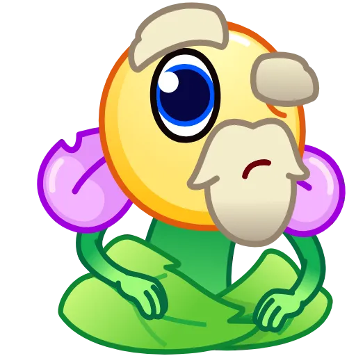 ☝️ Эмодзи «Crazy Daisy» для Telegram