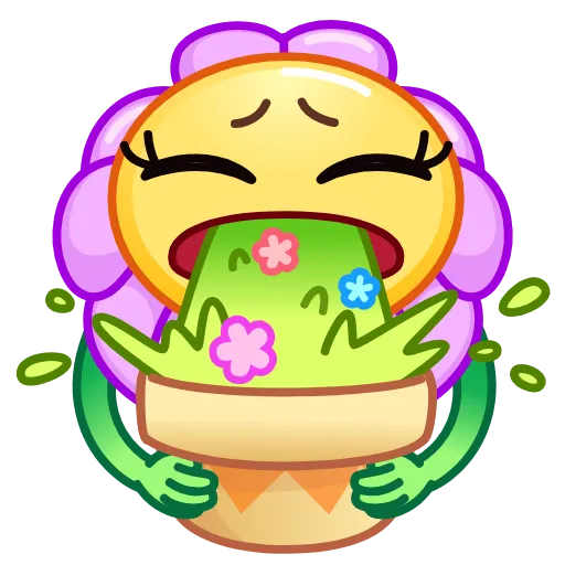 🤮 Эмодзи «Crazy Daisy» для Telegram