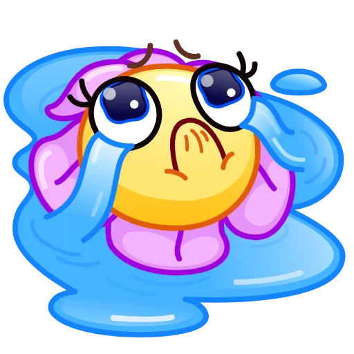 😭 Эмодзи «Crazy Daisy» для Telegram