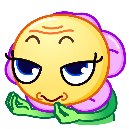 😑 Эмодзи «Crazy Daisy» для Telegram