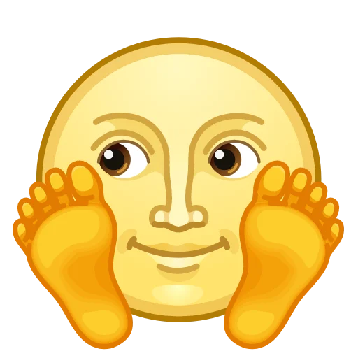 🦶 Стикер «Crazy Emoji -» для Telegram