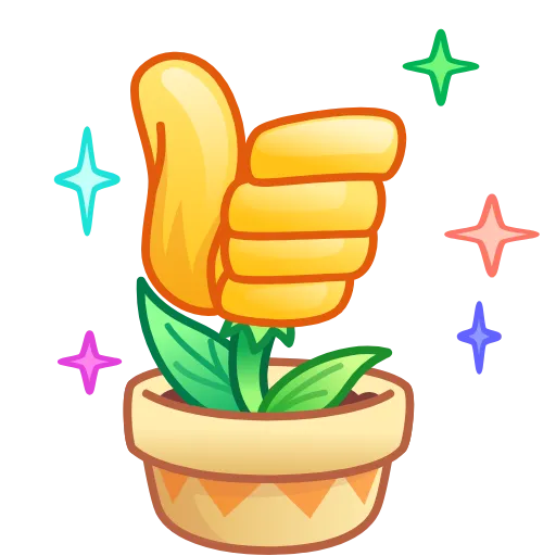 👍 Эмодзи «Crazy Flower» для Telegram