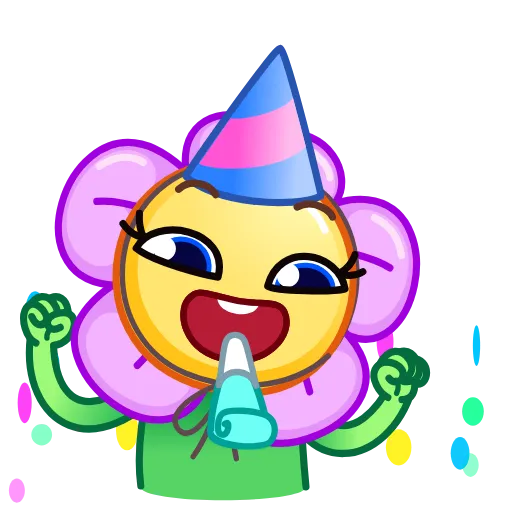 🥳 Эмодзи «Crazy Flower» для Telegram