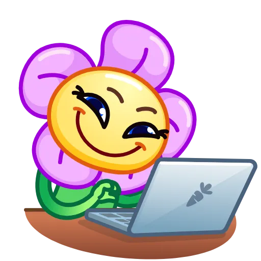 💻 Эмодзи «Crazy Flower» для Telegram