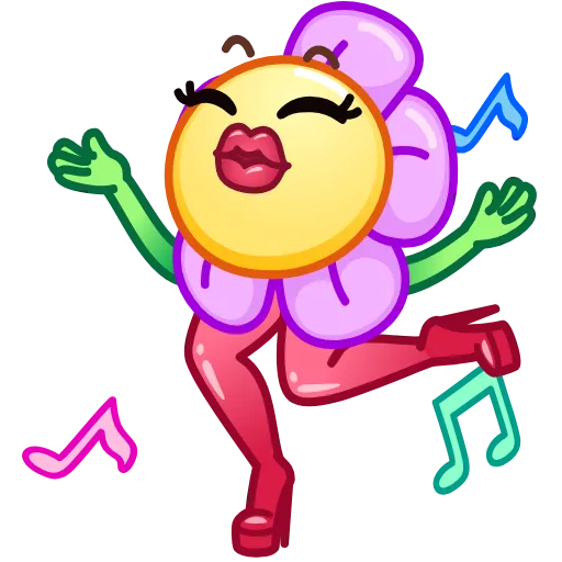 💃 Эмодзи «Crazy Flower» для Telegram