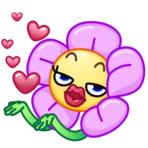 😘 Эмодзи «Crazy Flower» для Telegram
