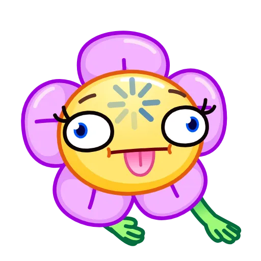 😛 Эмодзи «Crazy Flower» для Telegram