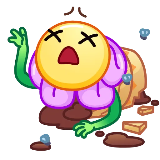 😵 Эмодзи «Crazy Flower» для Telegram