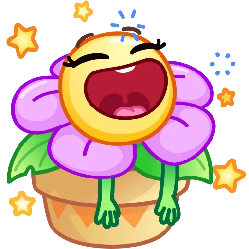 😴 Эмодзи «Crazy Flower» для Telegram