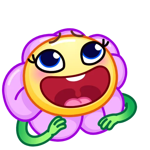 Эмодзи Crazy Flower для Telegram — скачать
