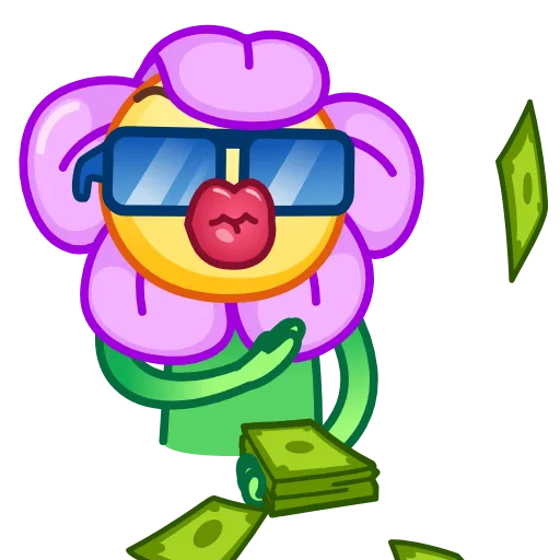 😎 Эмодзи «Crazy Flower» для Telegram