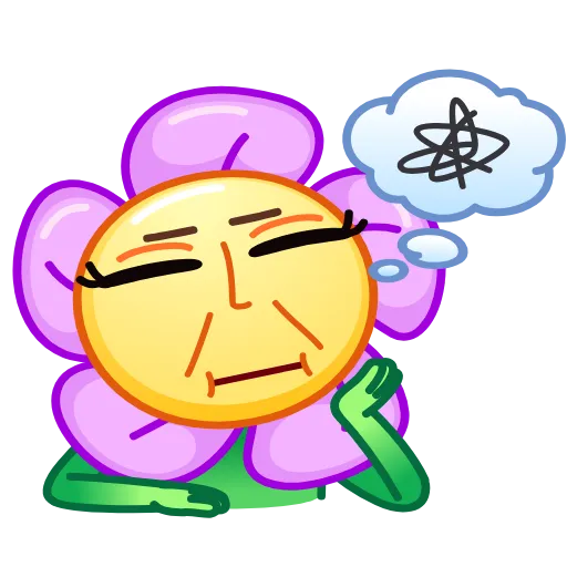 🤔 Эмодзи «Crazy Flower» для Telegram