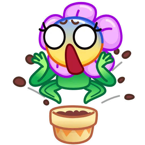 😱 Эмодзи «Crazy Flower» для Telegram