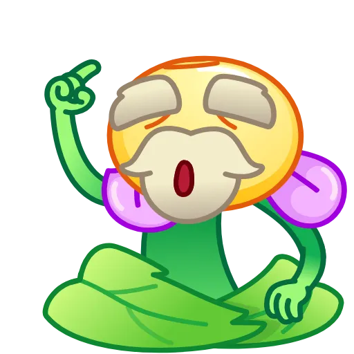 ☝️ Эмодзи «Crazy Flower» для Telegram