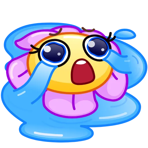 😭 Эмодзи «Crazy Flower» для Telegram
