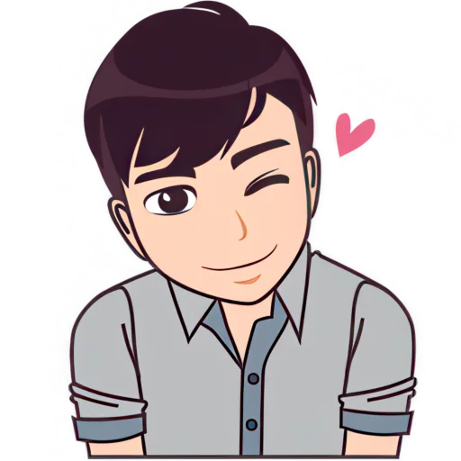 😉 Стикер «Безумно о тебе» для Telegram