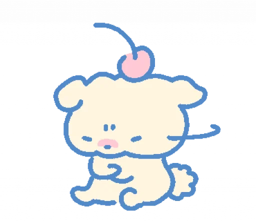 🙂 Стикер «cream puppy» для Telegram