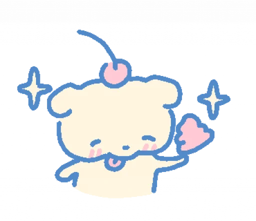 😋 Стикер «cream puppy» для Telegram
