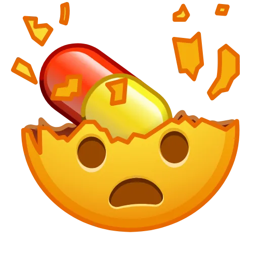 💊 Стикер «Cursed Creepy Emoji» для Telegram