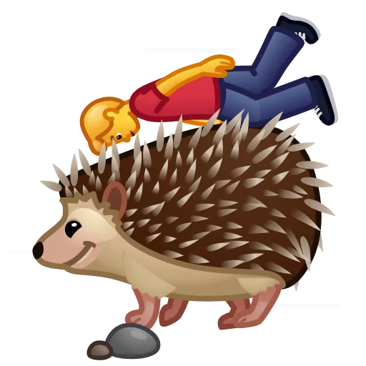 🦔 Стикер «Cursed Creepy Emoji» для Telegram
