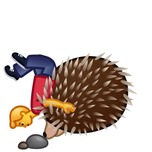 🦔 Стикер «Creepy Emoji» для Telegram
