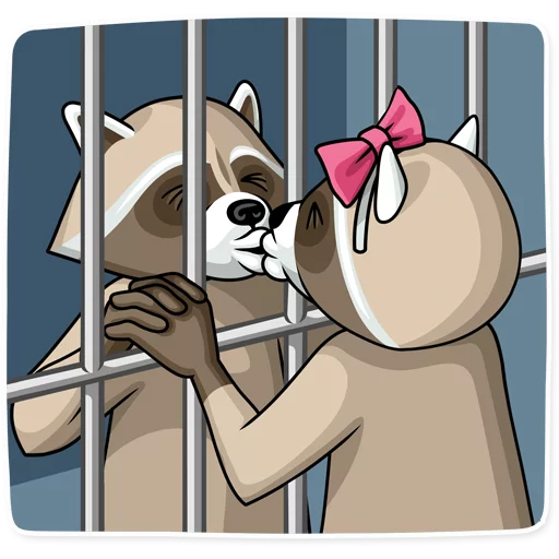 😘 Стикер «Criminal Raccoon» для Telegram