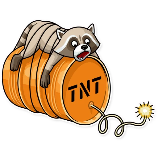 😲 Стикер «Criminal Raccoon» для Telegram