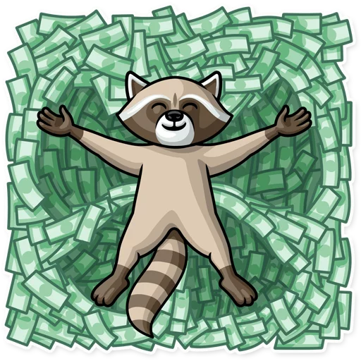 🤑 Стикер «Criminal Raccoon» для Telegram
