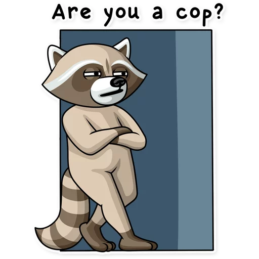 😑 Стикер «Criminal Raccoon» для Telegram