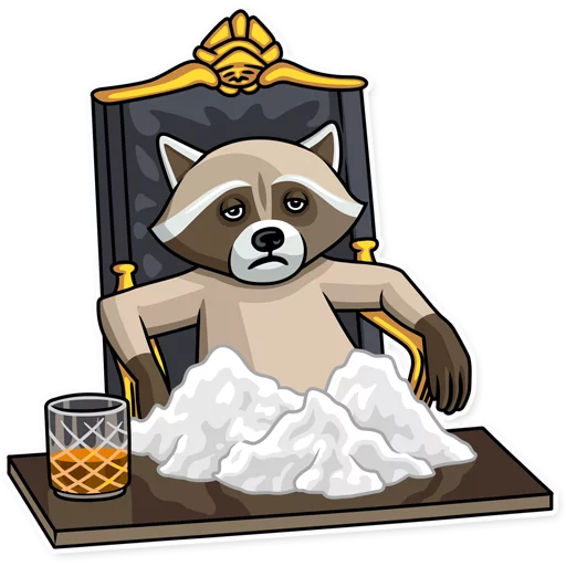 🤴 Стикер «Criminal Raccoon» для Telegram