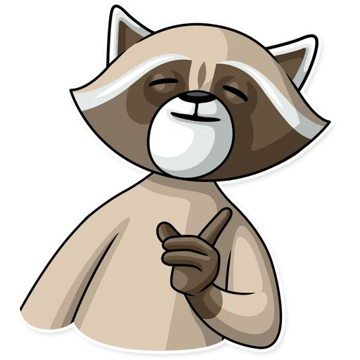 ☝ Стикер «Criminal Raccoon» для Telegram