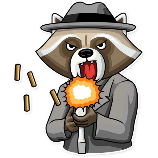 😡 Стикер «Criminal Raccoon» для Telegram