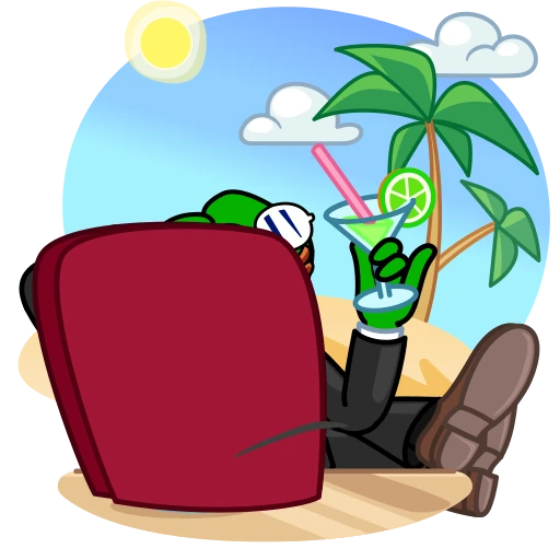 🏝 Стикер «Croak Efrog» для Telegram
