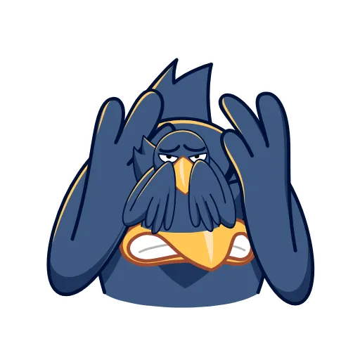 😠 Эмодзи «Angry Crow» для Telegram