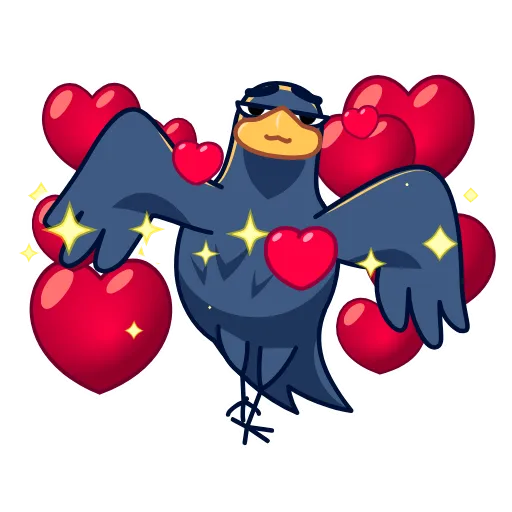 ❤️ Эмодзи «Angry Crow» для Telegram