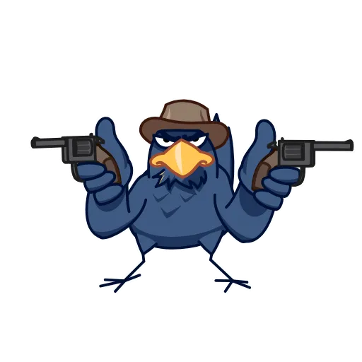 🤠 Эмодзи «Angry Crow» для Telegram