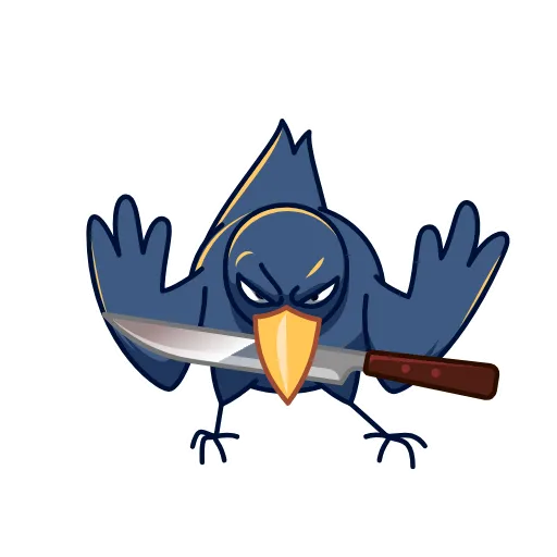 😡 Эмодзи «Angry Crow» для Telegram