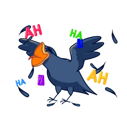 😂 Эмодзи «Angry Crow» для Telegram