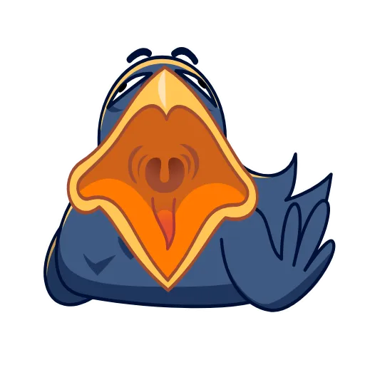 😱 Эмодзи «Angry Crow» для Telegram