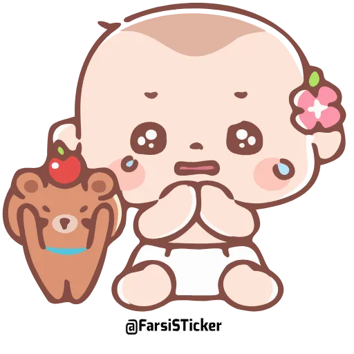 😭 Эмодзи «Cute Baby» для Telegram