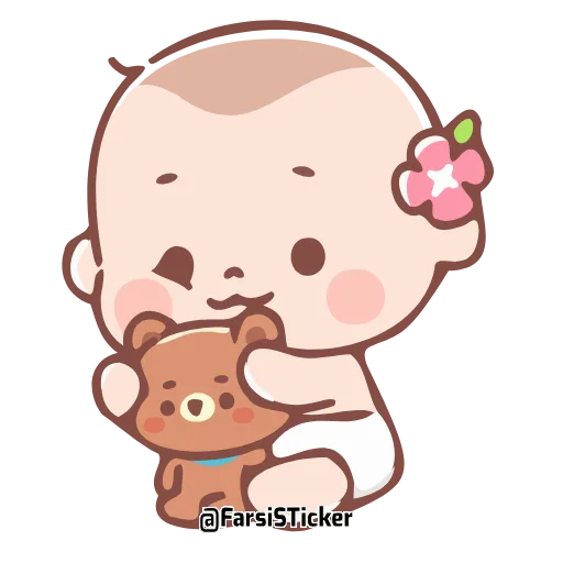 😍 Эмодзи «Cute Baby» для Telegram