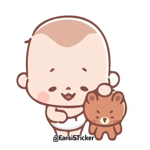 🙏 Эмодзи «Cute Baby» для Telegram