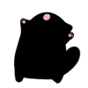 🐾 Эмодзи «૮ა Cute Black» для Telegram