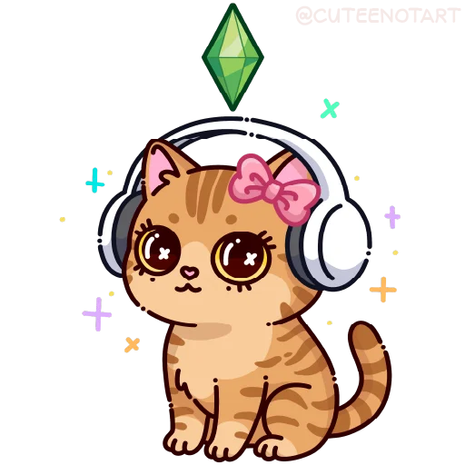 🐱 Стикер «cute cat (no text)» для Telegram