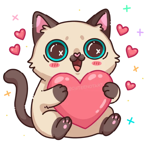 🐱 Стикер «cute cat (no text)» для Telegram