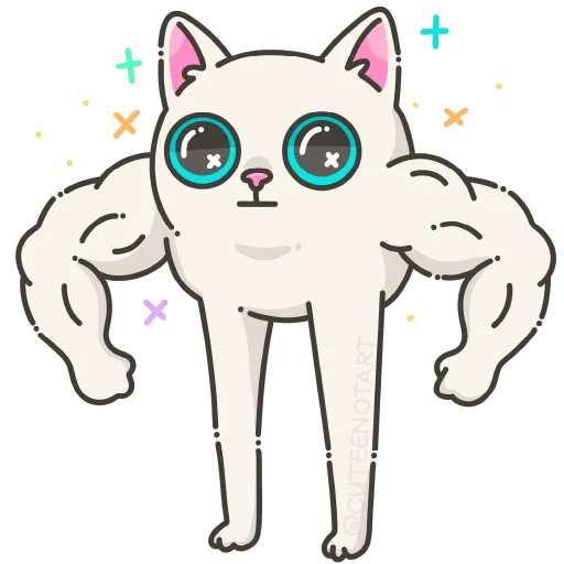 🐱 Стикер «cute cat (no text)» для Telegram