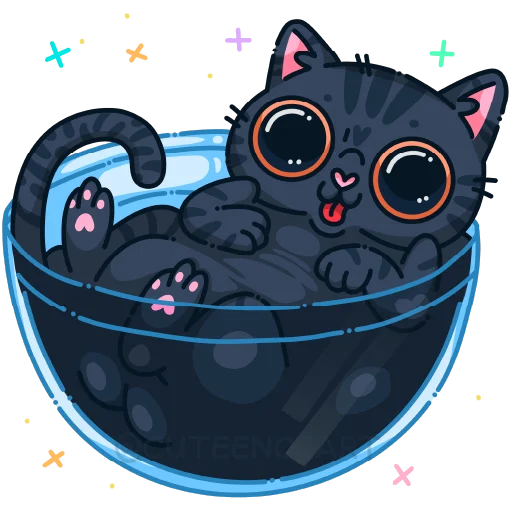 🐱 Стикер «cute cat (no text)» для Telegram