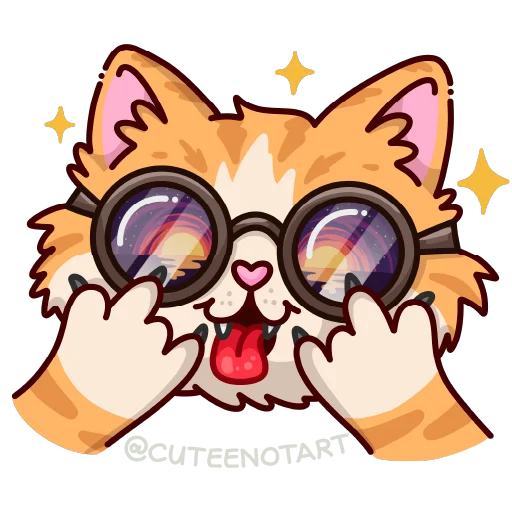 Стикерпак cute cat (no text) для Telegram