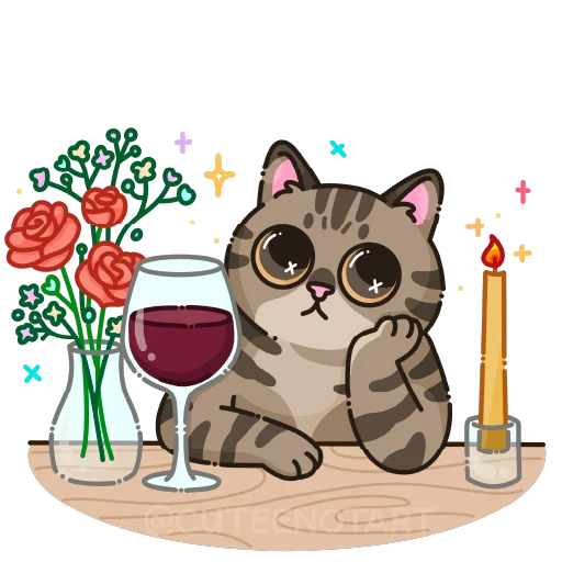 🐱 Стикер «cute cat (no text)» для Telegram